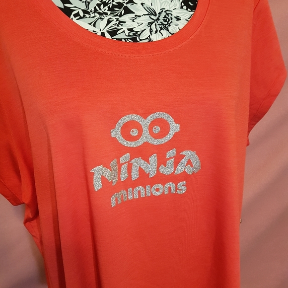 Reebok 2xl graphic  ninjaminions active tee 2xl athletic  plus size active tee - Picture 2 of 7